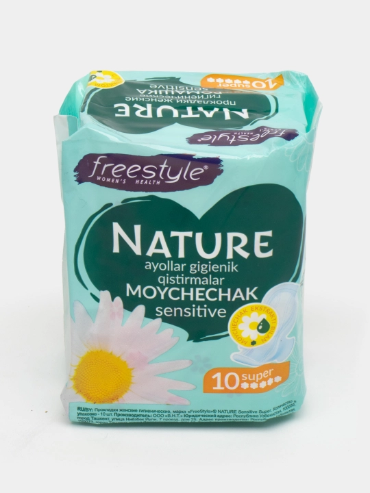 Ayollar gigiyenik prokladkalari FreeStyle NATURE SUPER 10 dona. - 