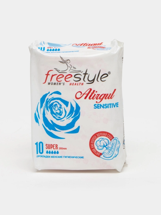 Ayollar gigiyenik tagligi "Free Style Atirgul Sensitive" 5 tomchi, super, 10 dona - 