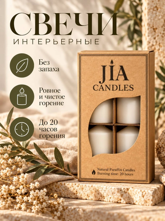 JIA shamlar toʻplami, oq, 50х100, qutida 4 dona - 
