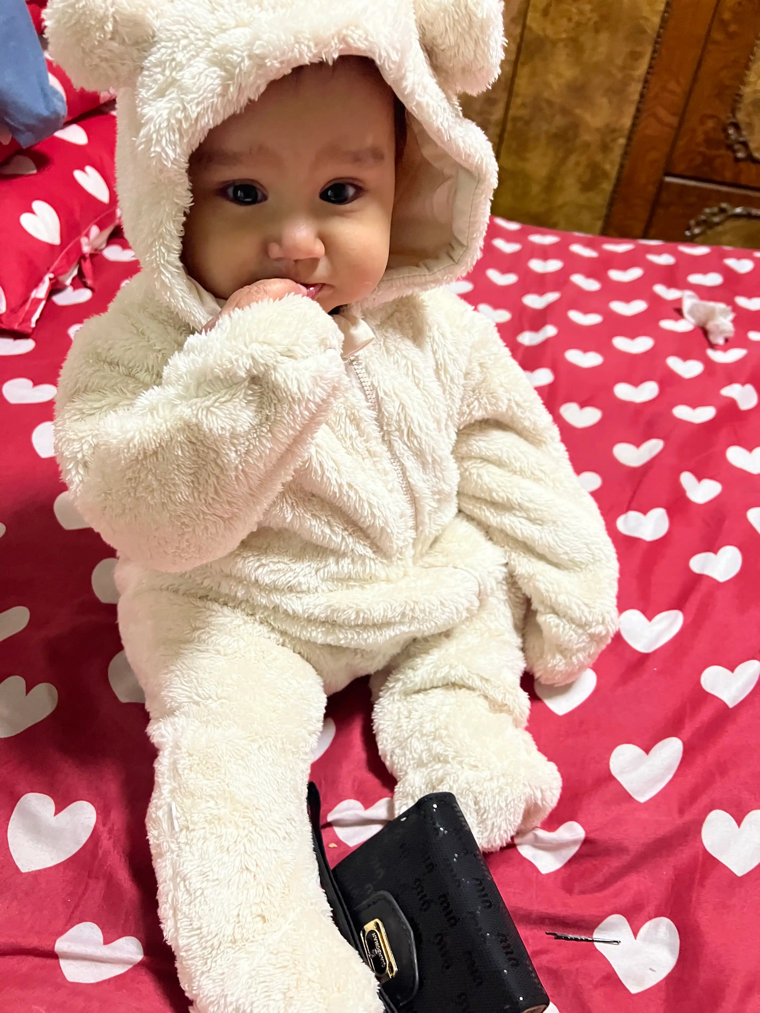 Комбинезон для новорождённых, Teddy Bear, мягкий зимний комбинезон для малыша