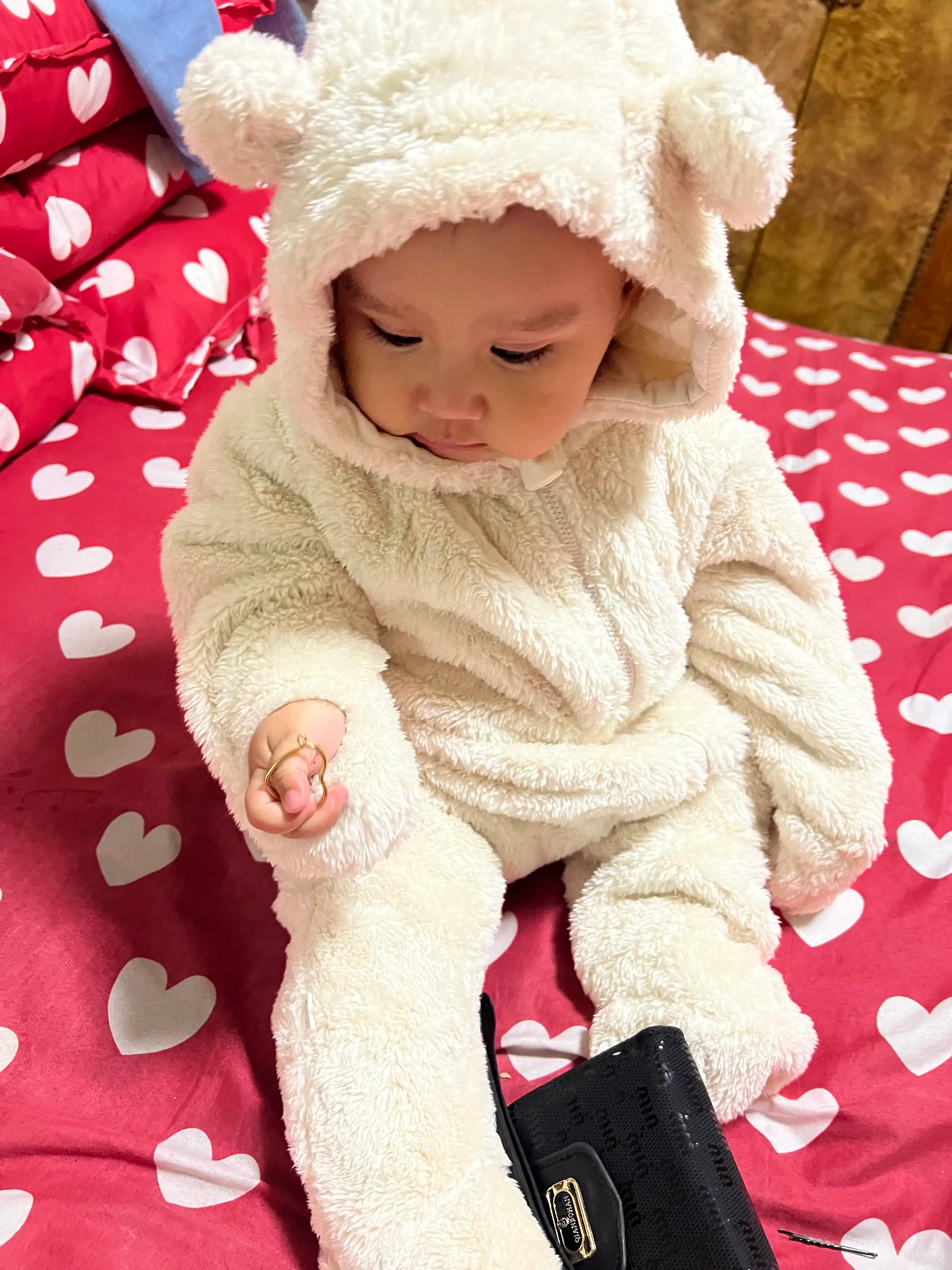 Комбинезон для новорождённых, Teddy Bear, мягкий зимний комбинезон для малыша