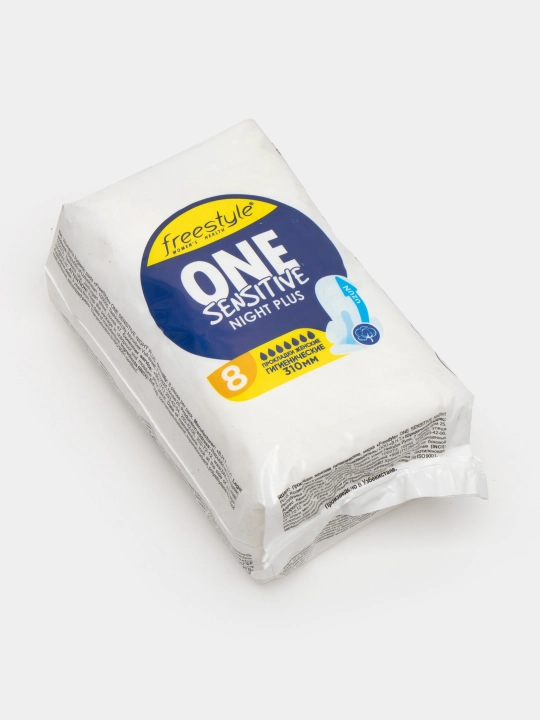 Ayollar gigiyenik qistirmalari FreeStyle ONE SENSITIVE NIGHT PLUS, 310 mm, 8 dona