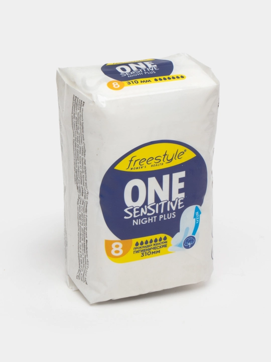 Ayollar gigiyenik qistirmalari FreeStyle ONE SENSITIVE NIGHT PLUS, 310 mm, 8 dona