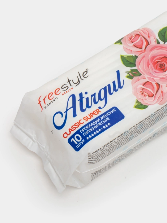Ayollar uchun gigiena prokladkalari Free Style Atirgul Classic Super, 10 dona
