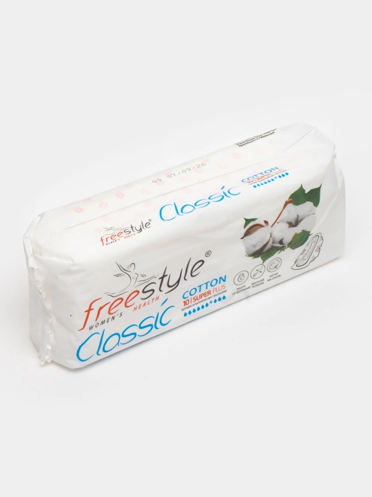 Прокладки женские гигиенические Free Style Classic Cotton Super, 10 шт