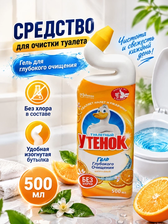 Hojatxonani tozalash vositasi Td Liquid Acidic Citrus, 500 ml - 