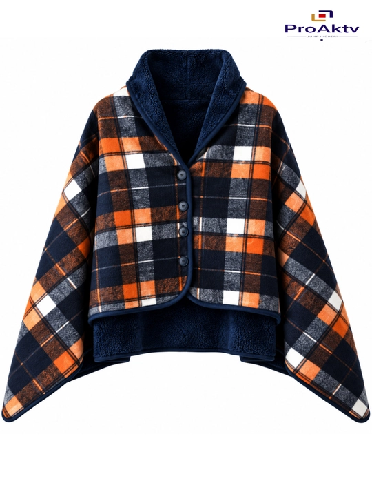 Pled yopinchiq,poncho 100x140, yumshoq va issiq tugmali pled, uy va divan uchun yopinchiq