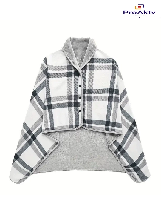 Pled yopinchiq,poncho 100x140, yumshoq va issiq tugmali pled, uy va divan uchun yopinchiq