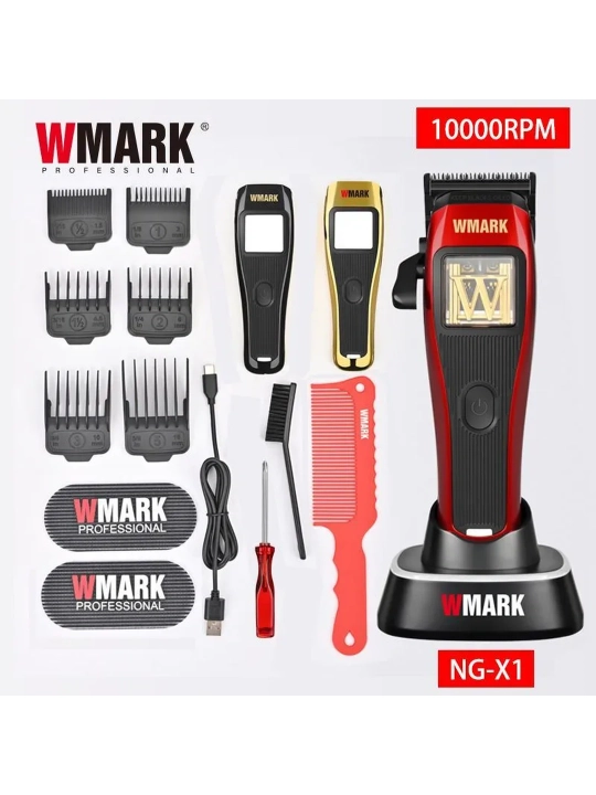 WMARK professional soch olish mashinasi va trimmer to‘plami,soqol olish,kantovka