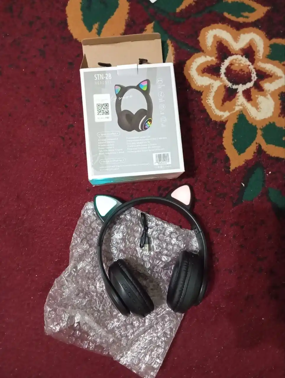 Bolalar uchun simsiz quloqchin Bluetooth mushuk quloqchali