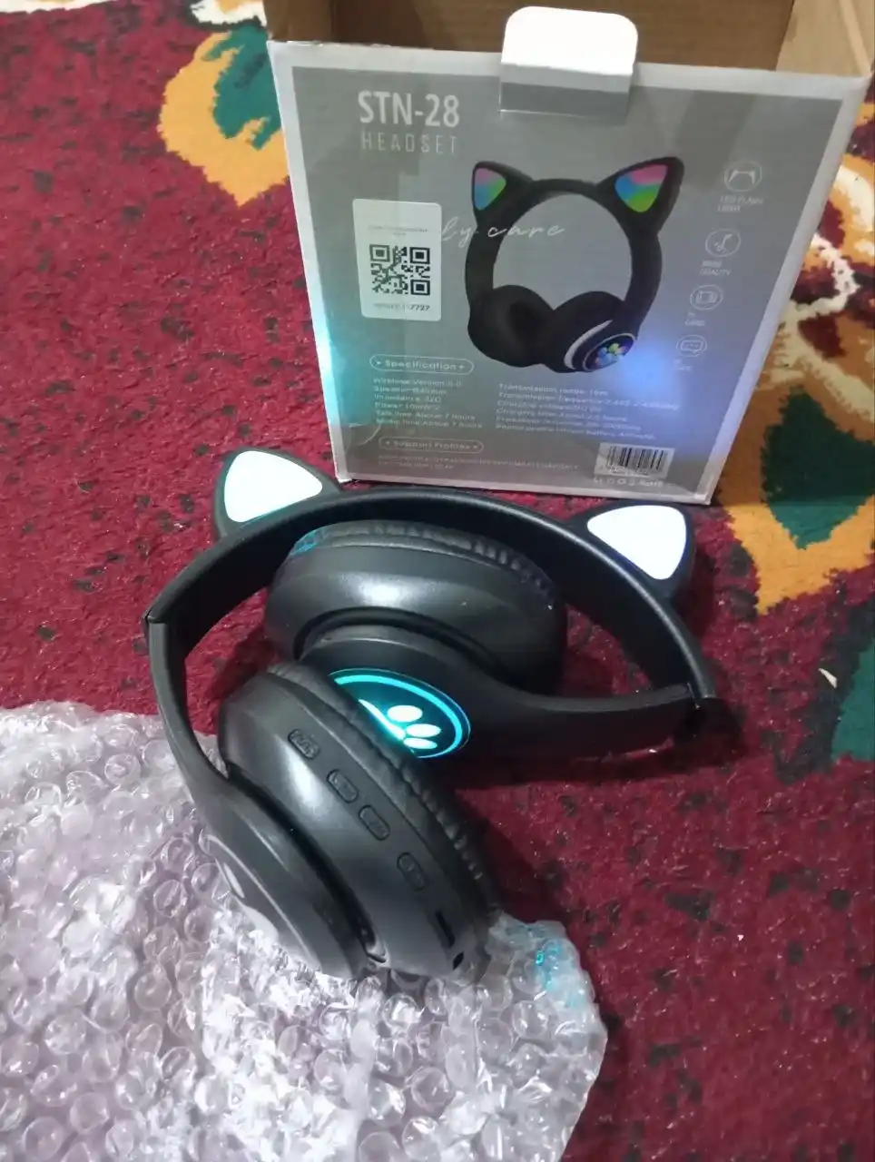 Bolalar uchun simsiz quloqchin Bluetooth mushuk quloqchali