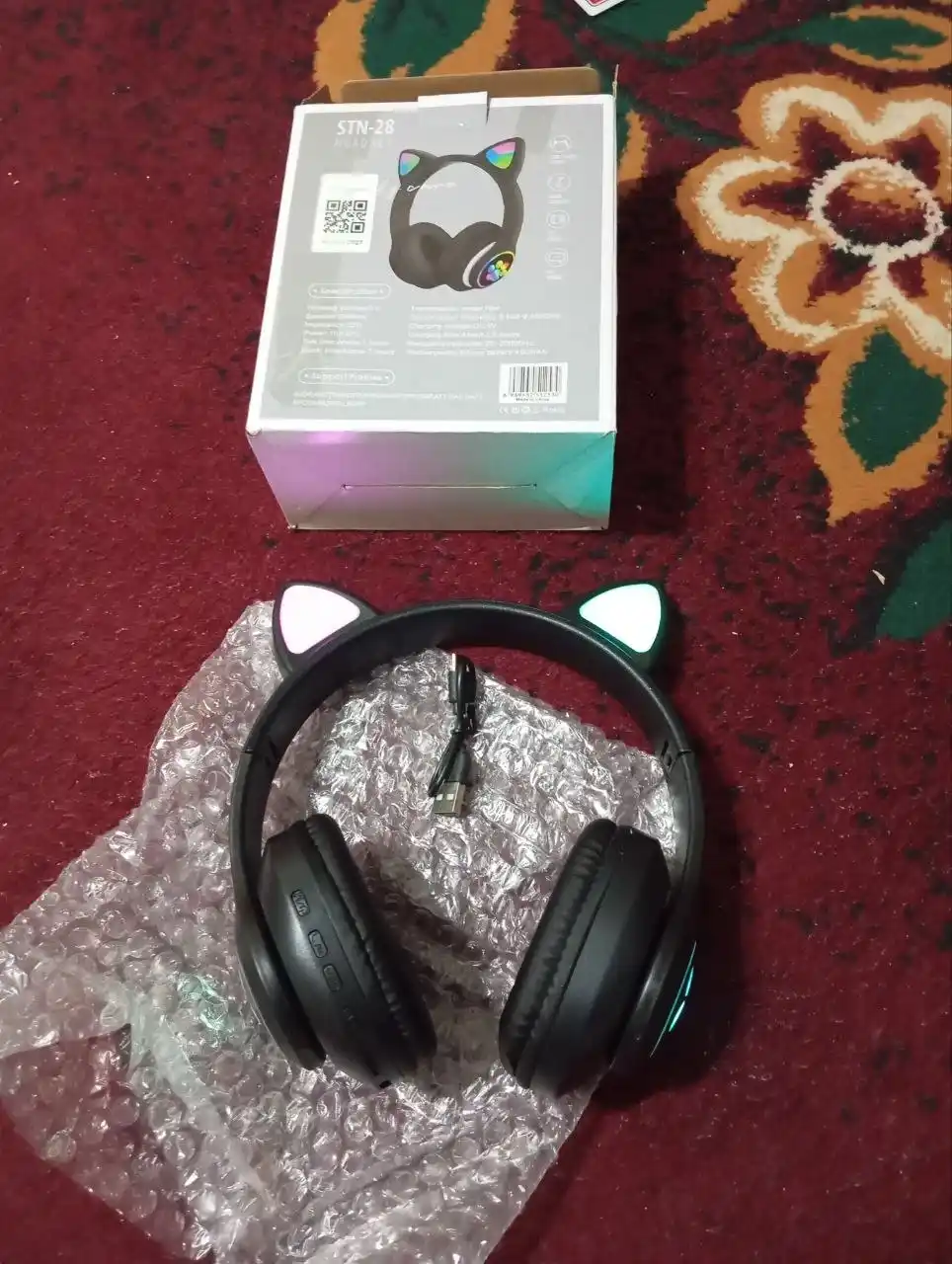 Bolalar uchun simsiz quloqchin Bluetooth mushuk quloqchali