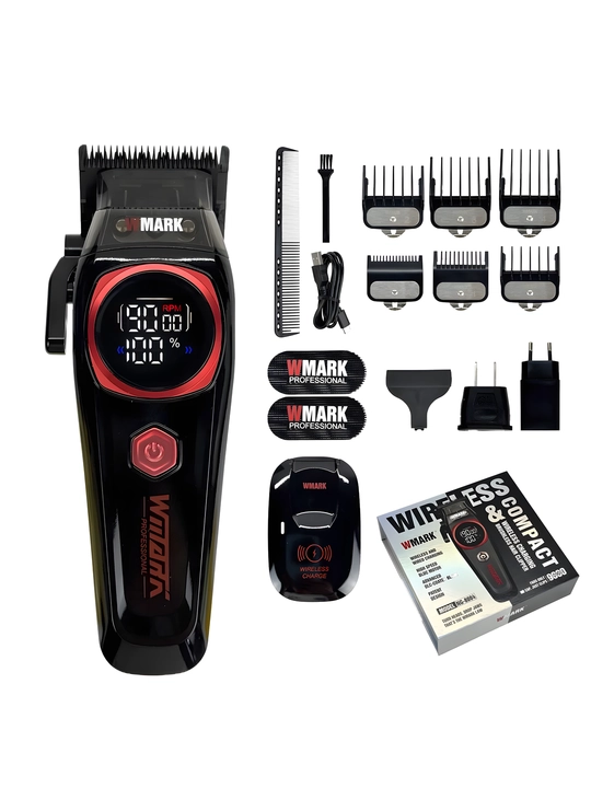 WMARK professional soch olish mashinasi va trimmer to‘plami,soqol olish,kantovka