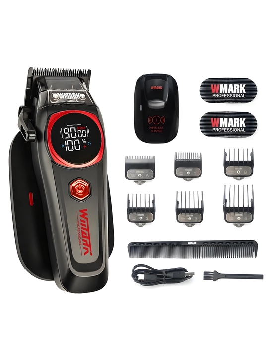 WMARK professional soch olish mashinasi va trimmer to‘plami,soqol olish,kantovka