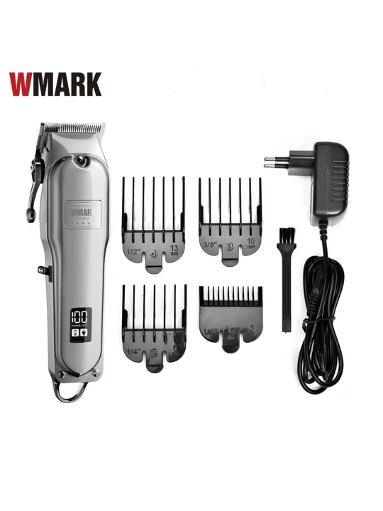 WMARK professional soch olish mashinasi va trimmer to‘plami,soqol olish,kantovka