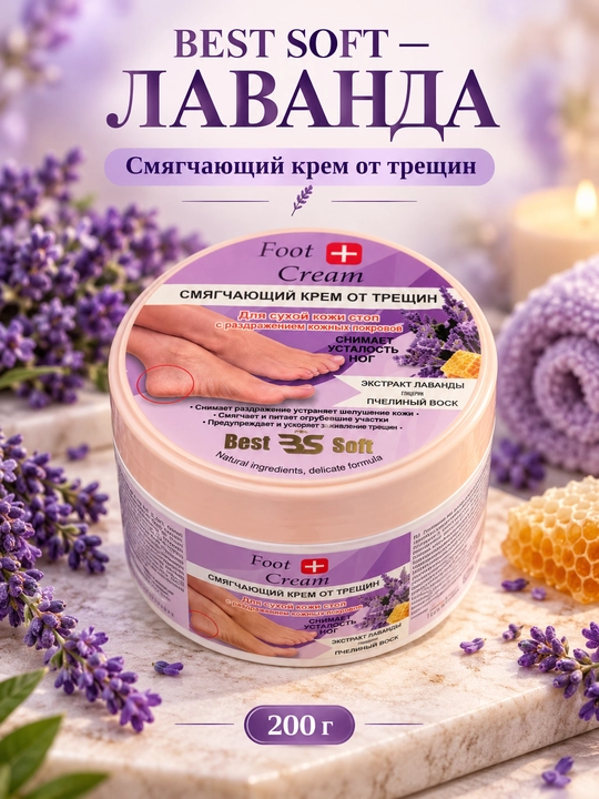 3S Best Soft смягчающий крем для ног, 200 мл