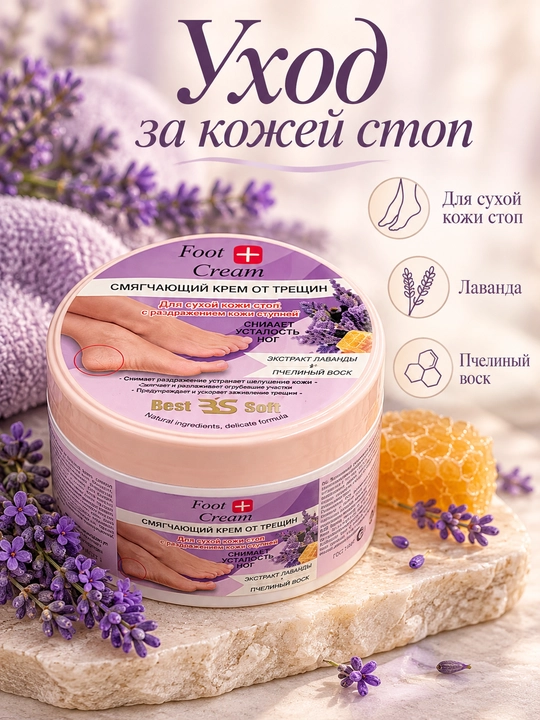 3S Best Soft смягчающий крем для ног, 200 мл