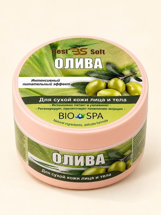  3S Best Soft питательный крем с оливой для лица и тела, 200 мл