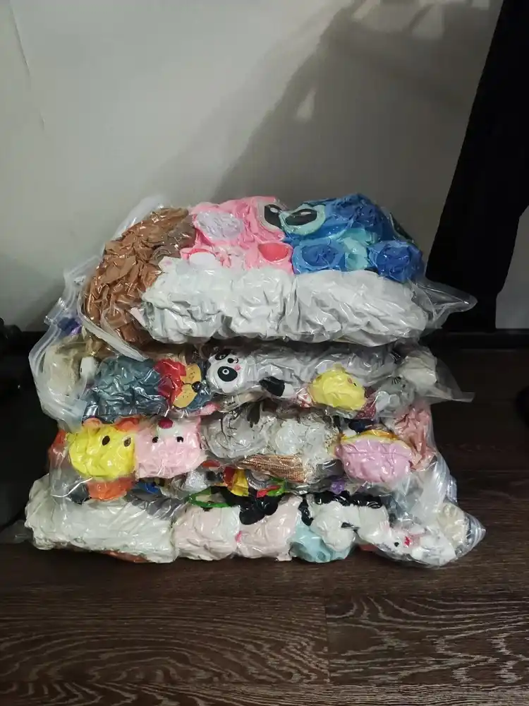 Kiyimlar uchun vakuum paketlar, 5 dona toʻplam, qoʻl nasosi bilan