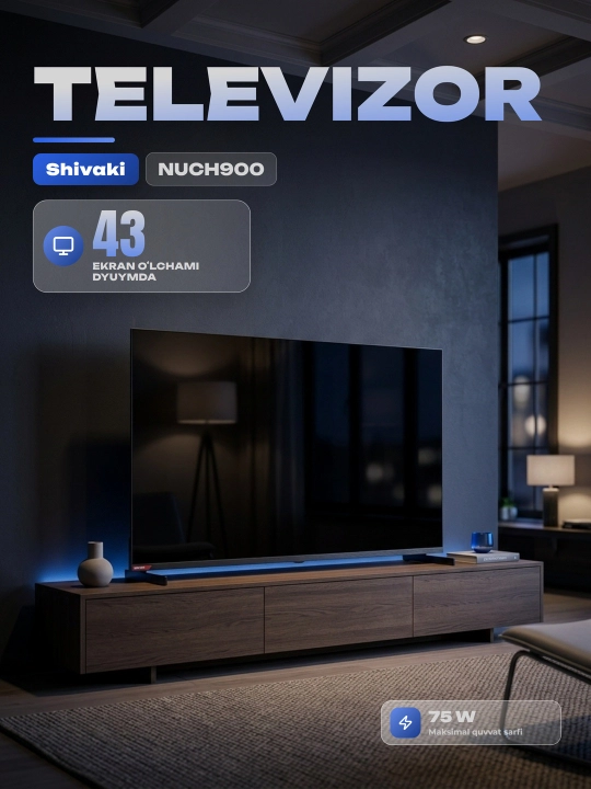 TV Shivaki NUCH900 43″,50″,55″,65″  Android TV