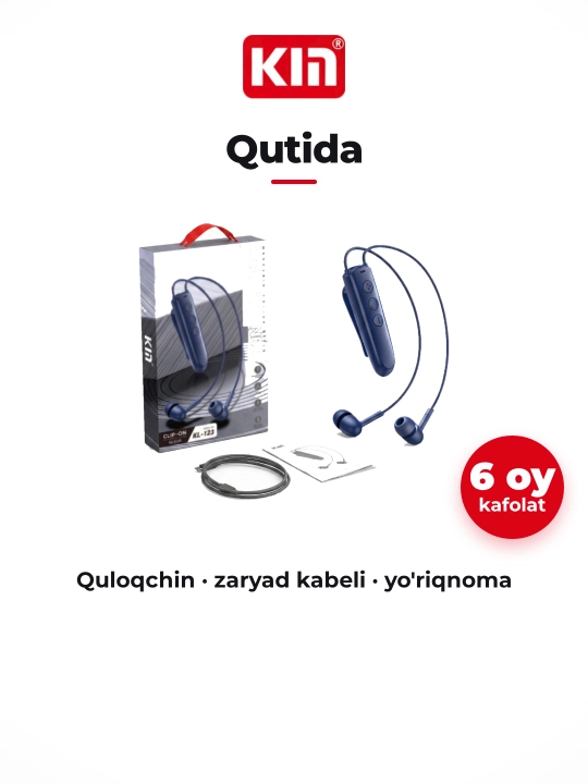 KIN KL123 — беспроводные наушники с клипсой на одежду, Bluetooth, до 10 часов
