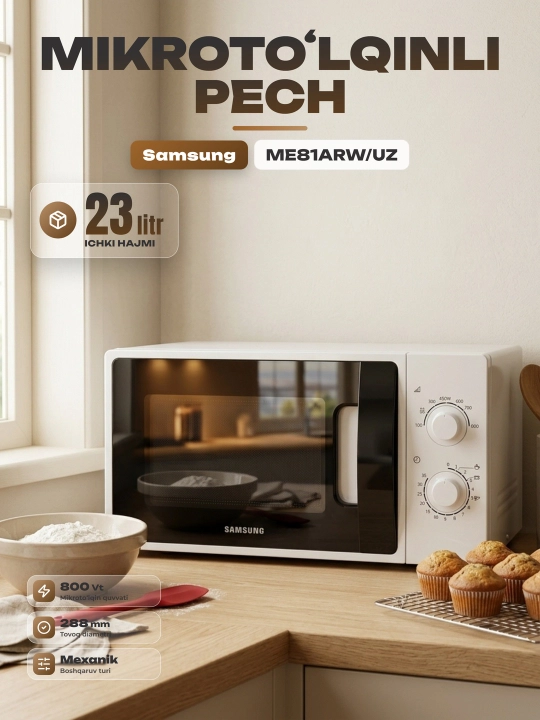 Mikroto'lqinli pech Samsung ME81ARW/UZ