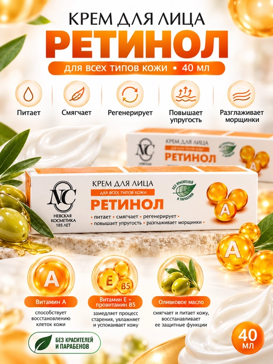 Крем для лица Невская Косметика Ретинол - 