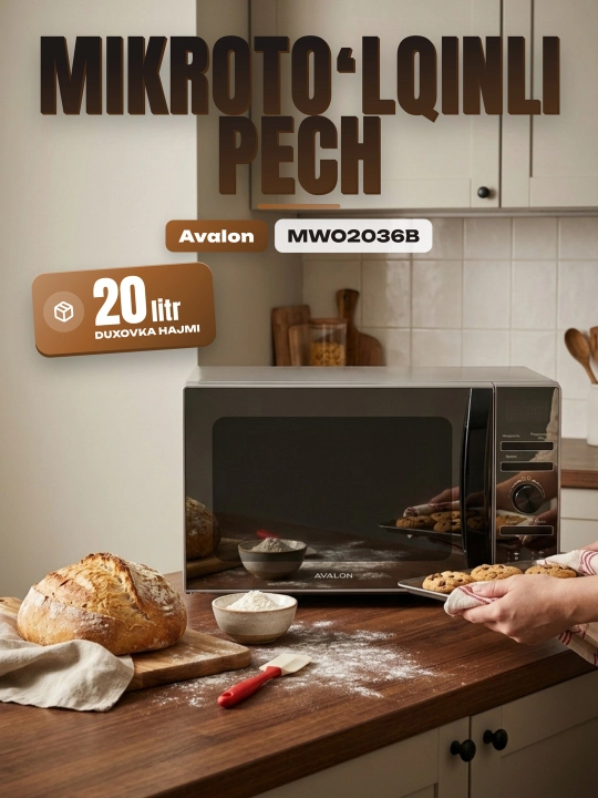 Микроволновая печь AVALON AVL-MWO 2036 B (20 литр)