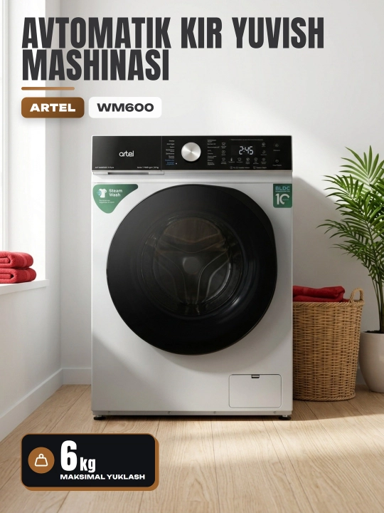 Kir yuvish mashinasi ARTEL 2ART-WM 600-PURE - (6 kg)