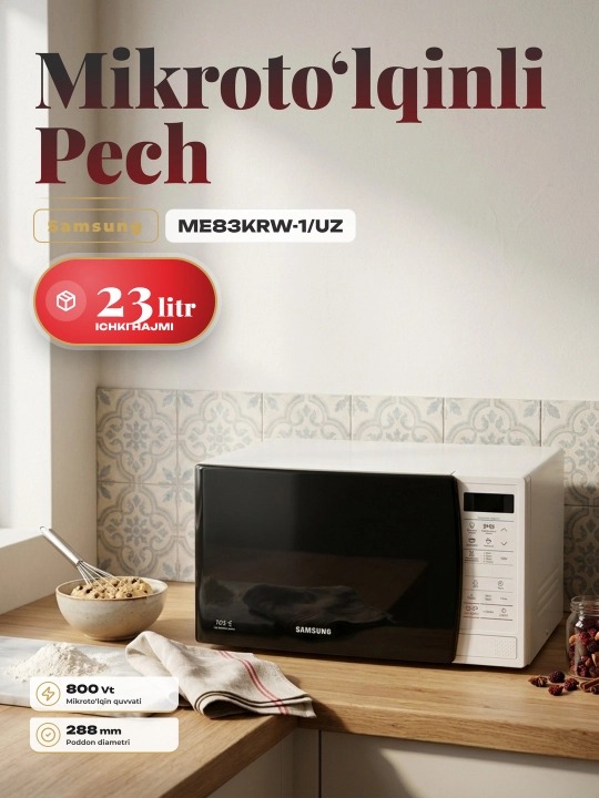 Mikroto'lqinli pech Samsung ME83KRW-1/UZ