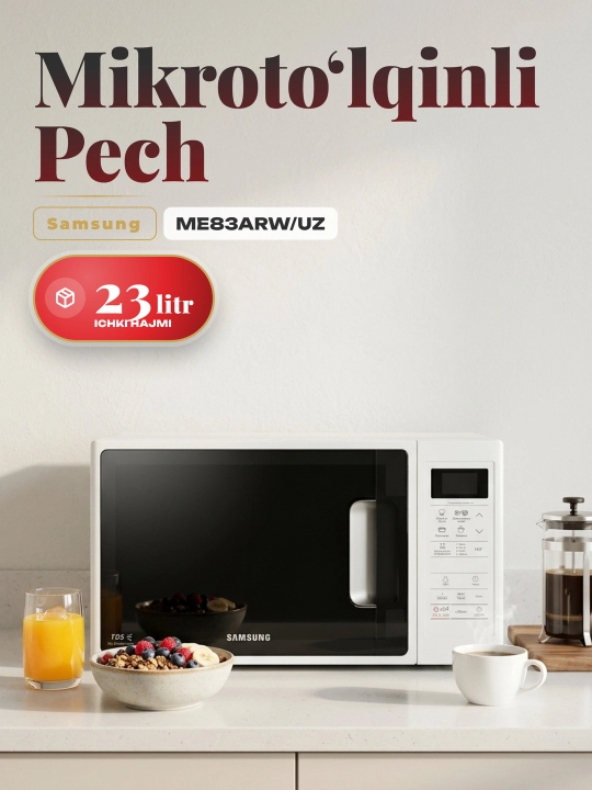 Mikroto'lqinli pech Samsung ME83ARW/UZ