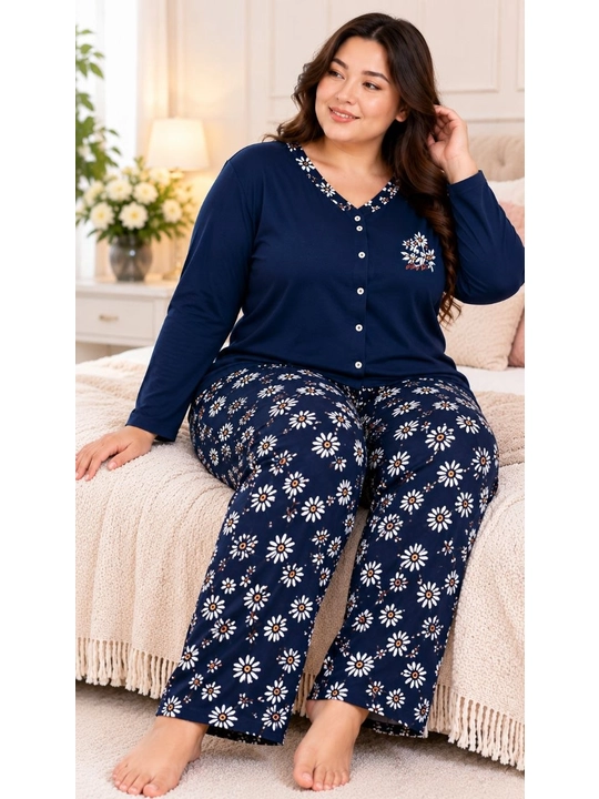 Ayollar pijamasi dvoyka 2XL–7XL, katta razmer uy kiyimi, pijamka, katta ulchamli pijama