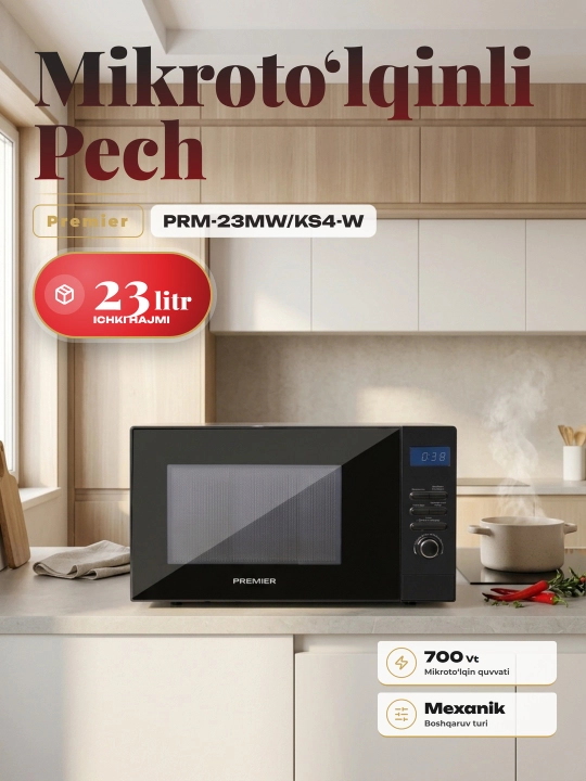 Mikroto'lqinli pech Premier PRM-23MW/KS4-W