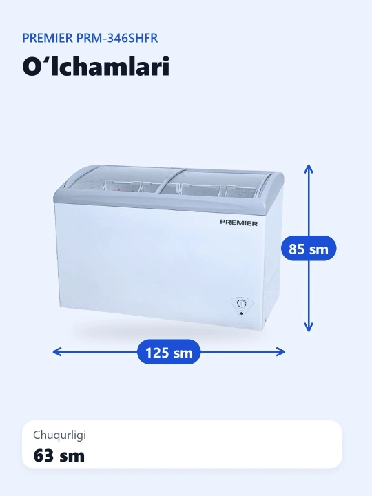 Premier muzlatgich PRM-346SHFR, uy uchun