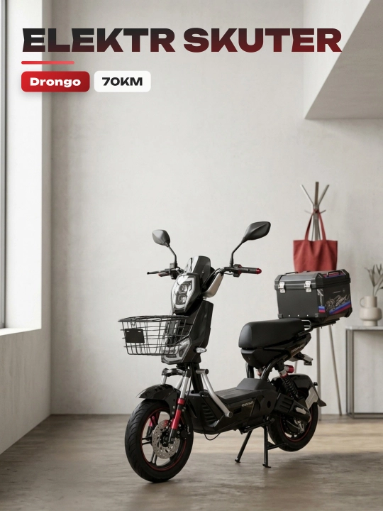 Скутер Drongo ZJ, пробег: 60-70 км