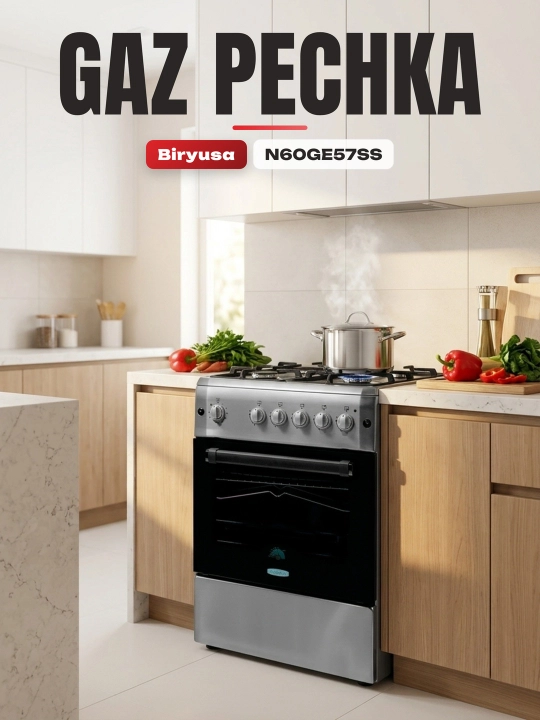 Gaz plitasi Biryusa N60GE57SS