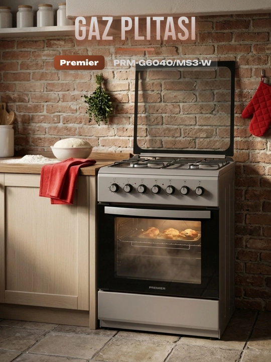 Газовая плита PRM-G6040/MS3-MB