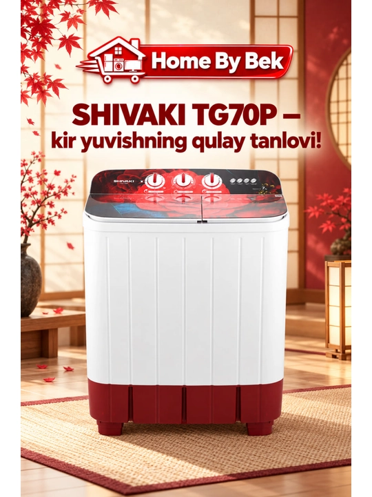 SHIVAKI TG70P yarim avtomatik kir yuvish mashinasi