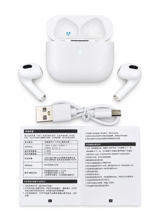 Pods 3, 4, Pro, Pro 2 simsiz sensorli Bluetooth quloqchinlar, iPhone va Android uchun