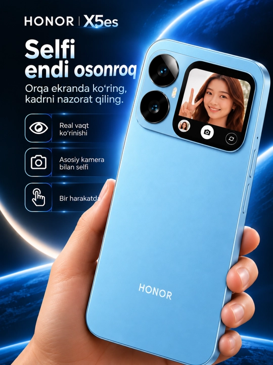 Смартфон HONOR X5es, 6.9 экран 90 Гц, 6000 мАч батарея, 4+4/64-128 ГБ, 13 МП камера