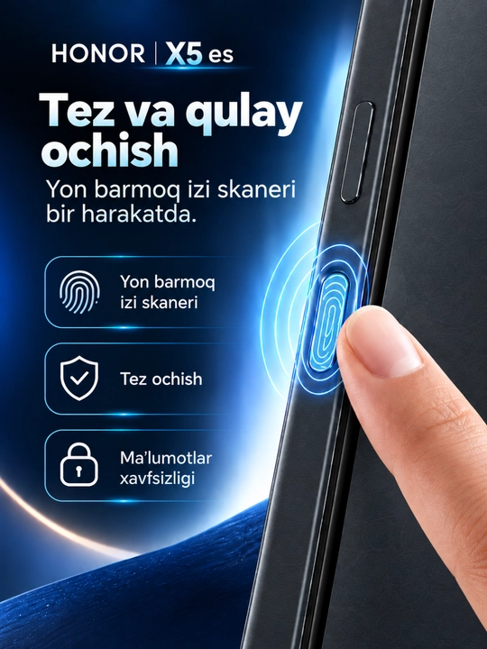 Смартфон HONOR X5es, 6.9 экран 90 Гц, 6000 мАч батарея, 4+4/64-128 ГБ, 13 МП камера
