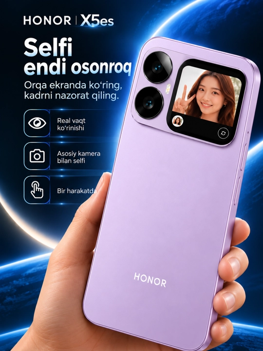 Смартфон HONOR X5es, 6.9 экран 90 Гц, 6000 мАч батарея, 4+4/64-128 ГБ, 13 МП камера