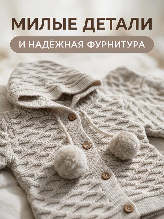 Вязаный комплект для новорожденных