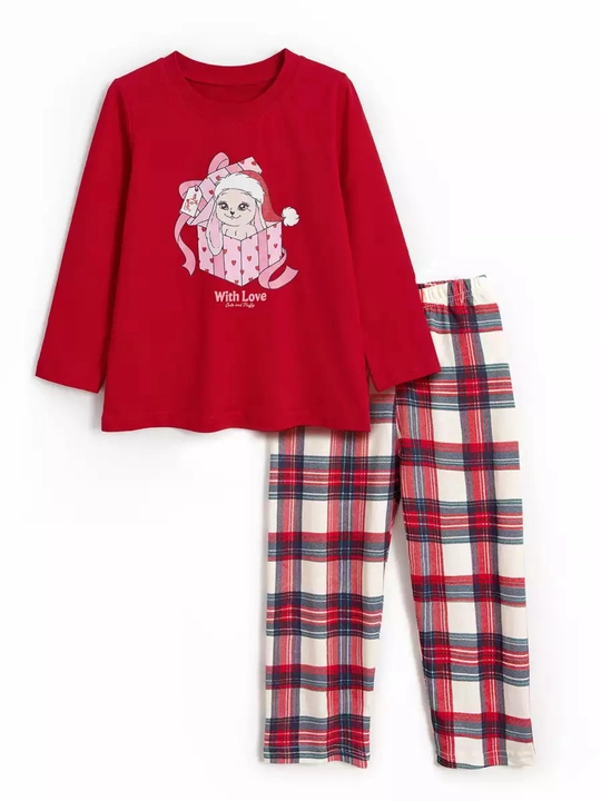 Qiz bola uchun pijama, nachosli pijama, paxta NEO