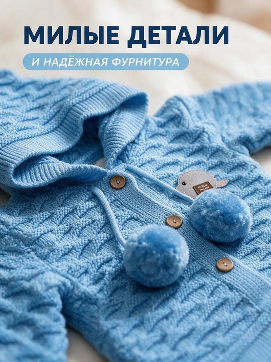 Вязаный комплект для новорожденных
