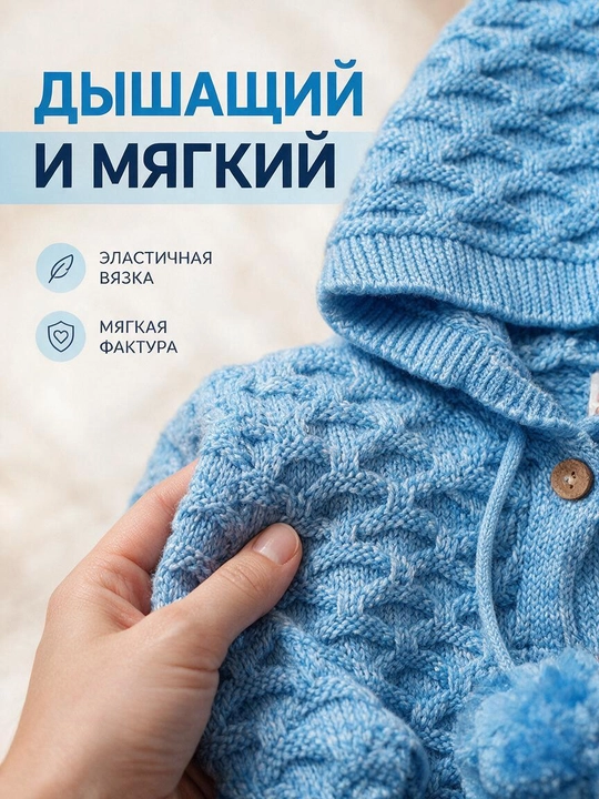 Вязаный комплект для новорожденных