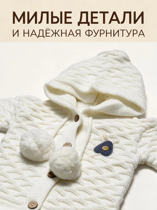 Вязаный комплект для новорожденных