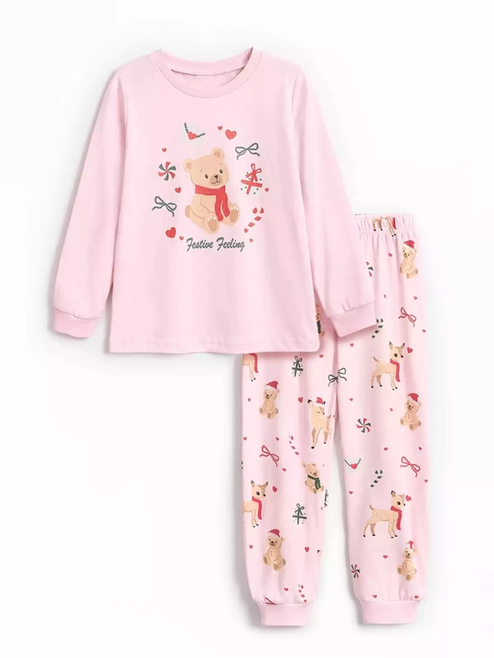 Qiz bola uchun pijama, nachosli pijama, paxta NEO