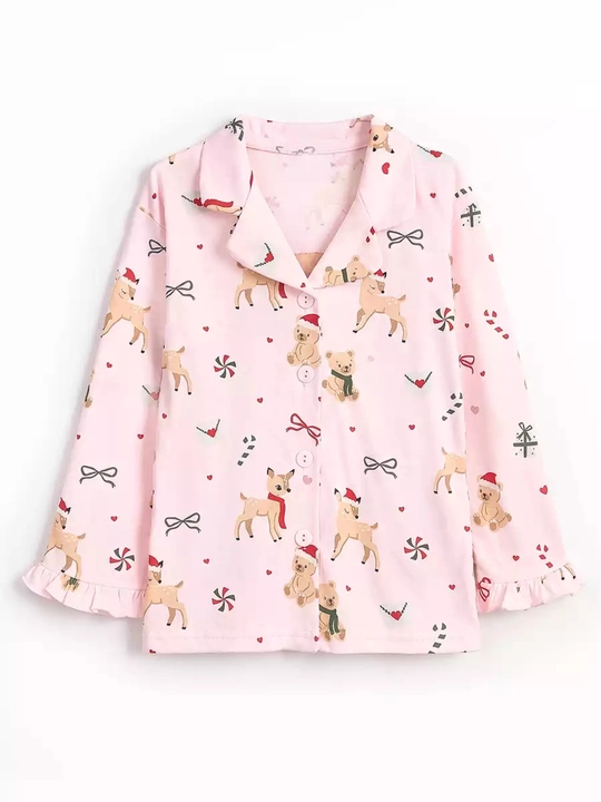 Qiz bola uchun pijama, nachosli pijama, paxta NEO