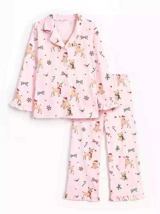Qiz bola uchun pijama, nachosli pijama, paxta NEO